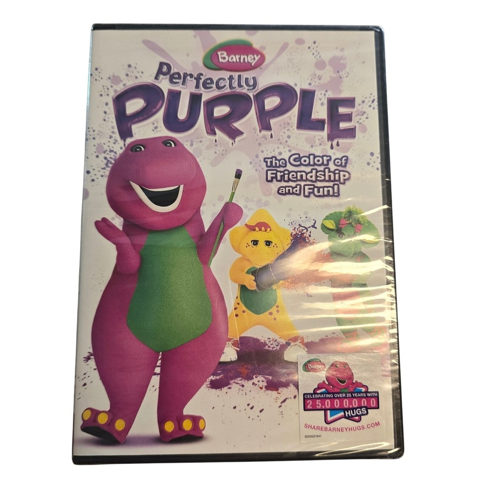 Barney Perfectly Purple DVD The Color of‎ Friendship and Fun Kids Movie Unopened